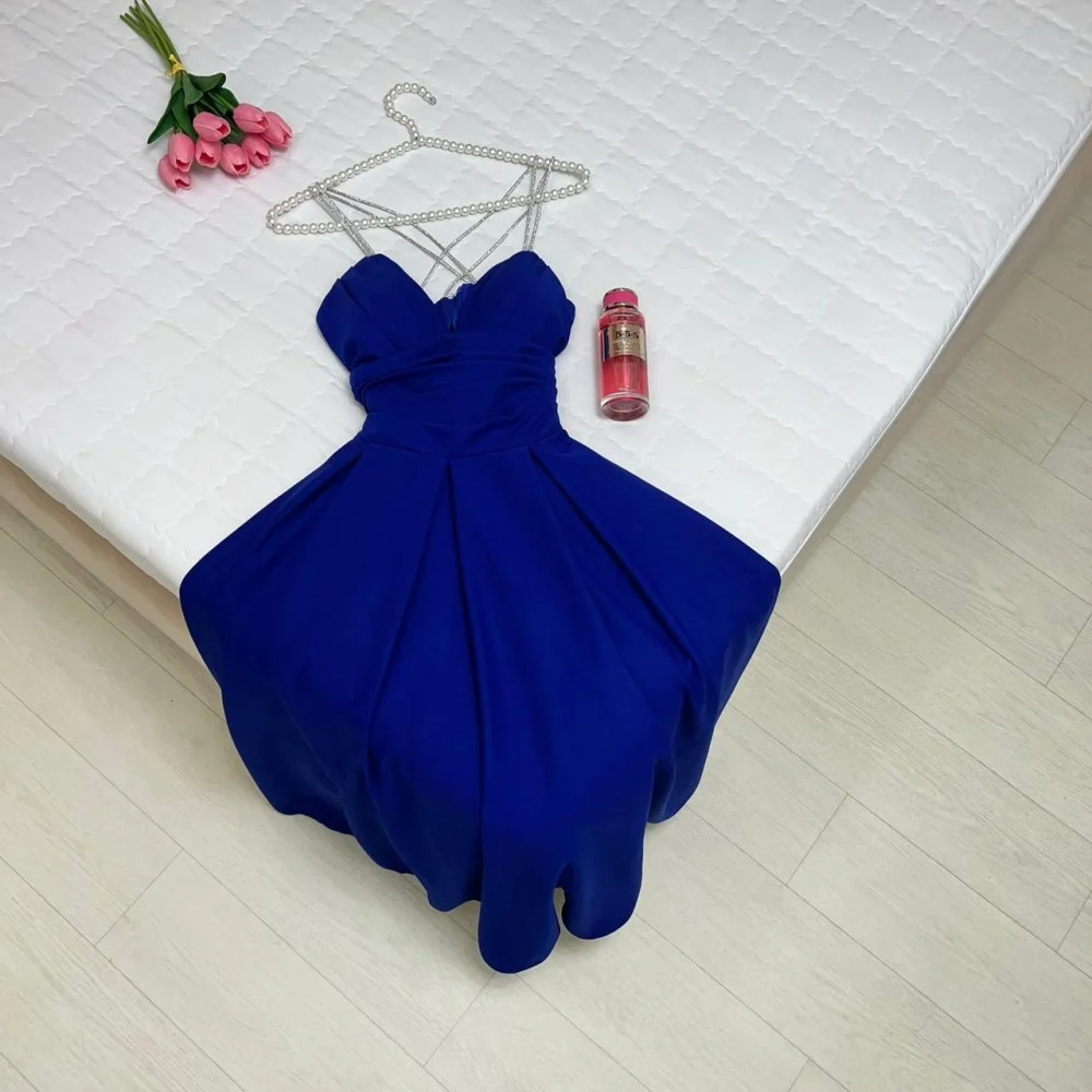 Gorgeous Red Satin Beaded V Neck Evening Dress A Line Party Evening Dress