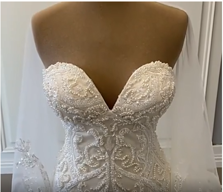 Sexy White Lace Mermaid Wedding Dresses Sweetheart ,Chic Prom Dress