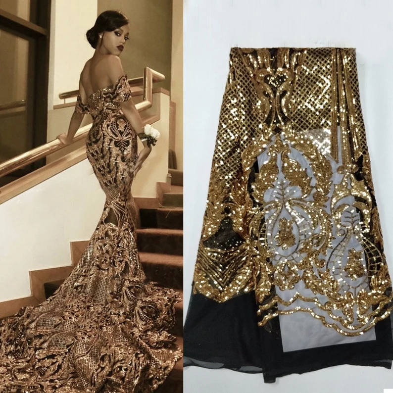 Mermaid Long Prom Dress Lace And Sequins Evening Dress Sexy Formal Dress