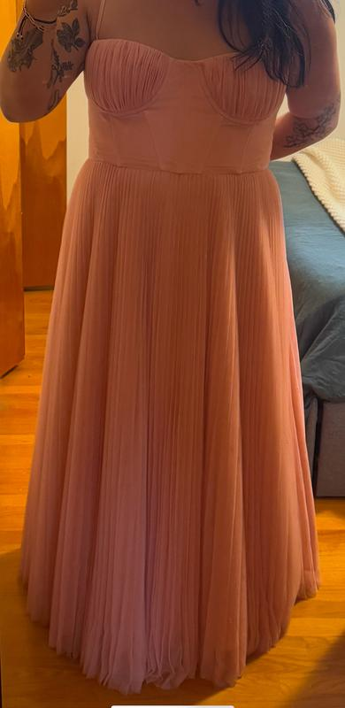 Classy Spaghetti Straps Tulle Pleated A Line Evening Dress,Black Prom Party Dress