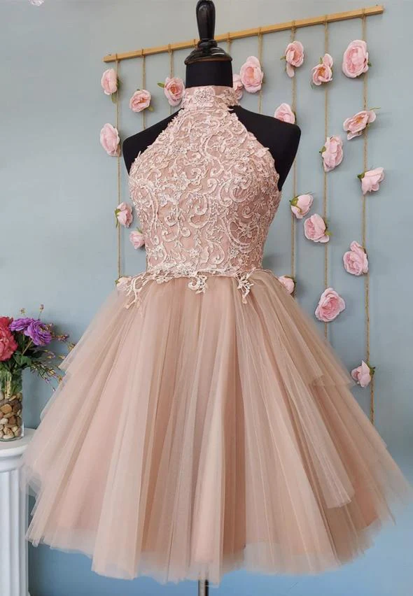 Cute lace short prom dress homecoming dress