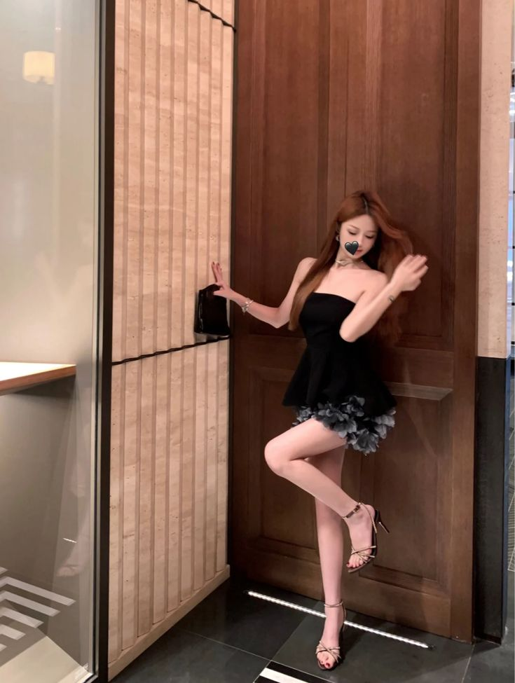 Sexy Strapless Black Satin Tulle Homecoming Dress,Cocktail Dress