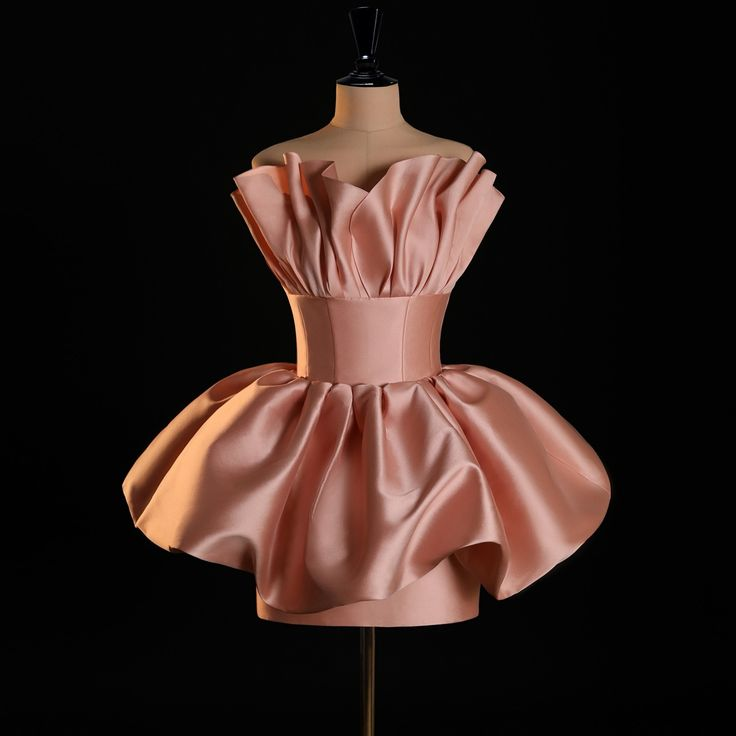 Beautiful Pink Strapless Pleated Homecoming Dress Birthday Dress