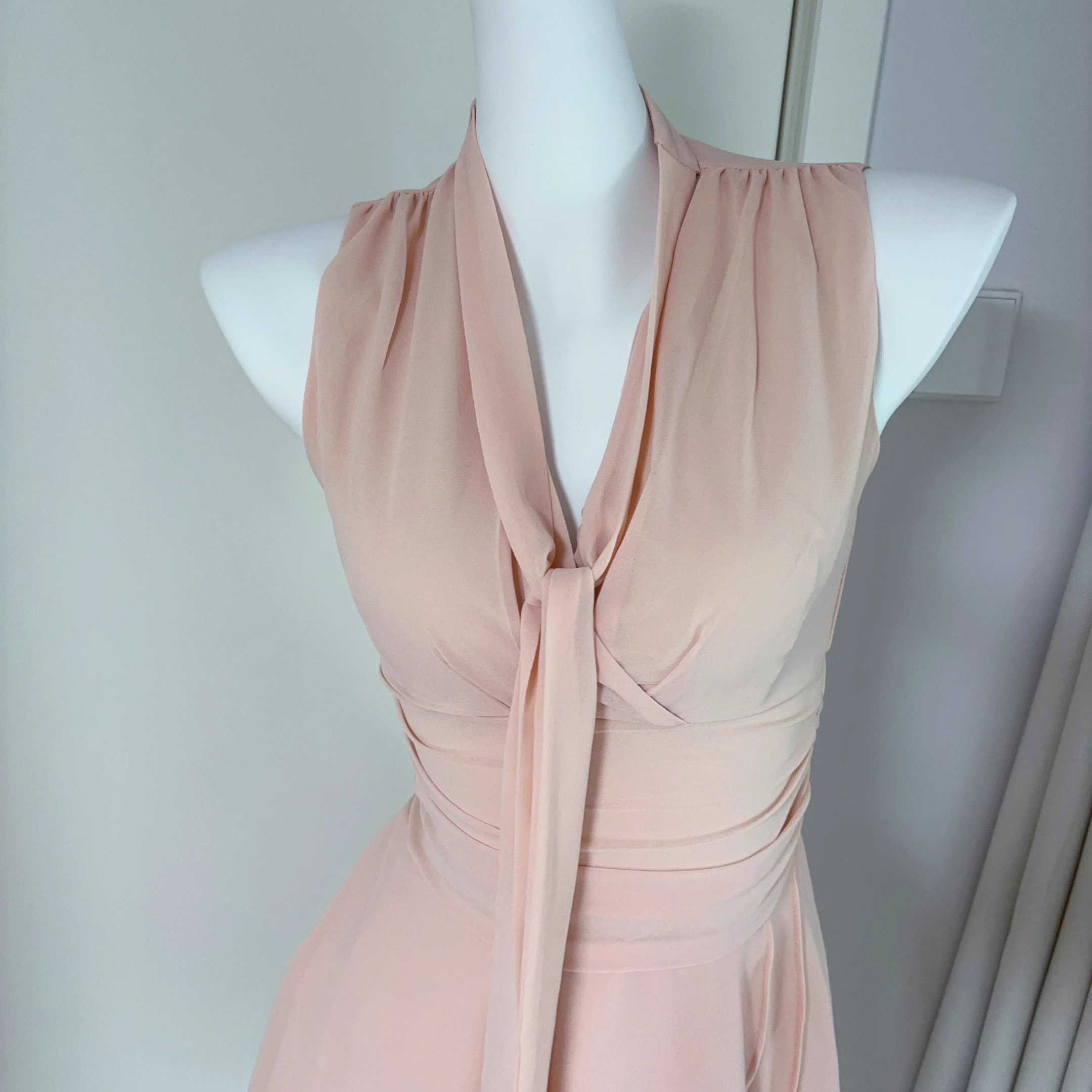Pink Sleeveless Chiffon Short Vacation Dress Cocktail Dress