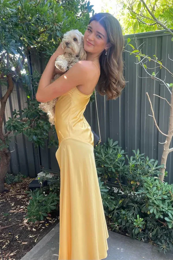 Popular Satin Mermaid Long Evening Prom Dress