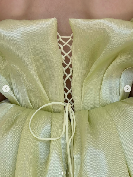 Chic Light Green Strapless Layered A Line Formal Graduation Homecoming Dress Short Prom Dress