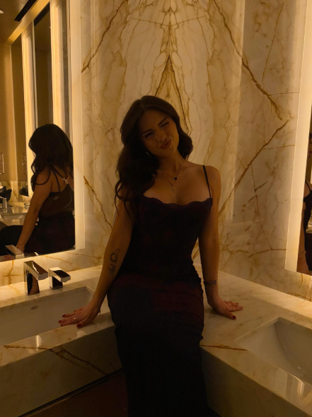 Elegant Spaghetti Straps Burgundy Satin Print Floral Sheath Long Evening Dress Birthday Party Dress