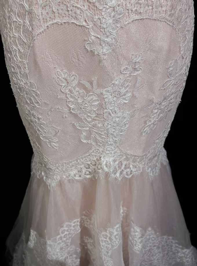 Pretty Strapless Light Pink Tulle Lace Appliques Mermaid Long Evening Dress Formal Wedding Guest Dress