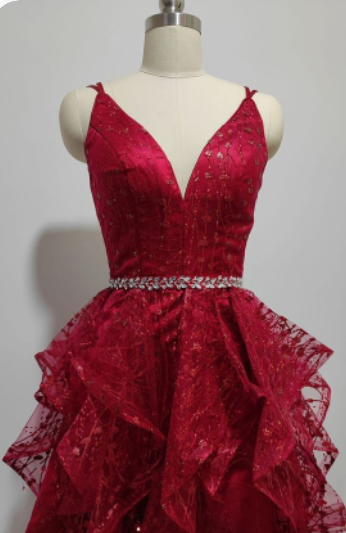 A Line V Neck Short Lace Prom Dresses, Cross Back Short Champagne Lace Formal Homecoming Dresses