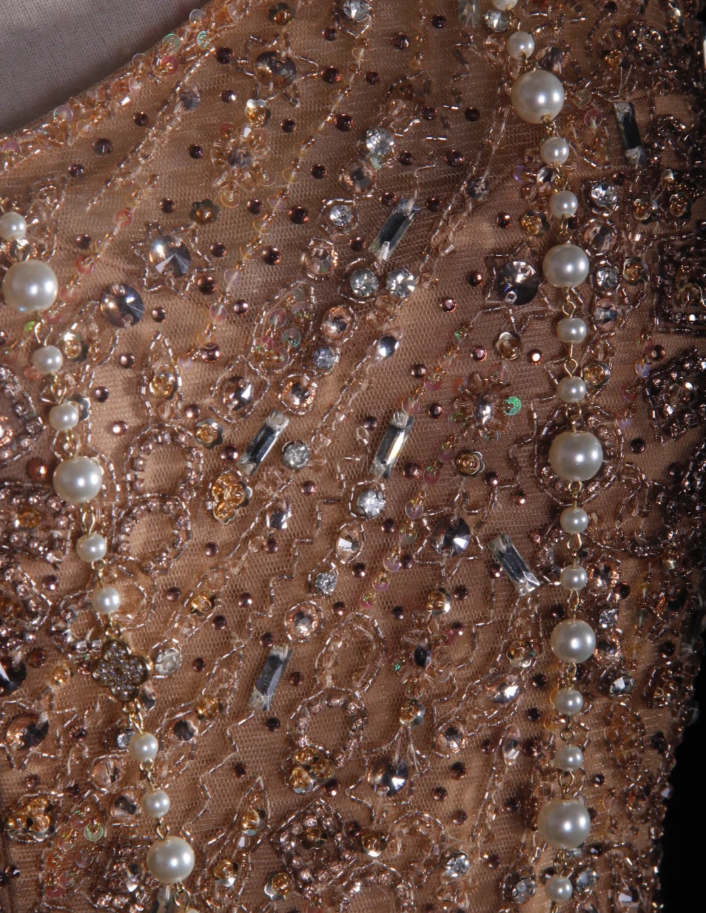 Luxury Champagne One Shoulder Tulle Sequin Beaded Mermaid Long Evening Dress 18th Birthday Outfits