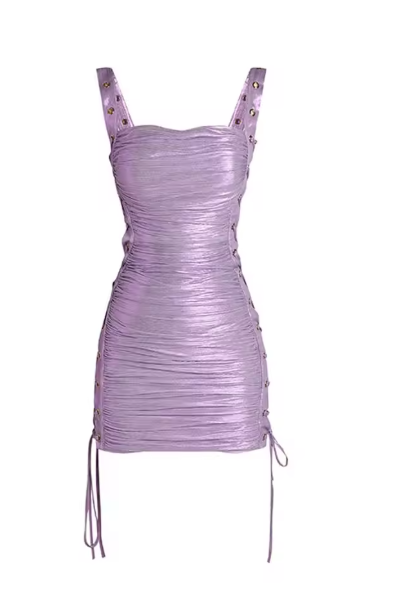 Chic Straps Lilac Sheath Short Birthday Party Dress Formal Homecoming Dress