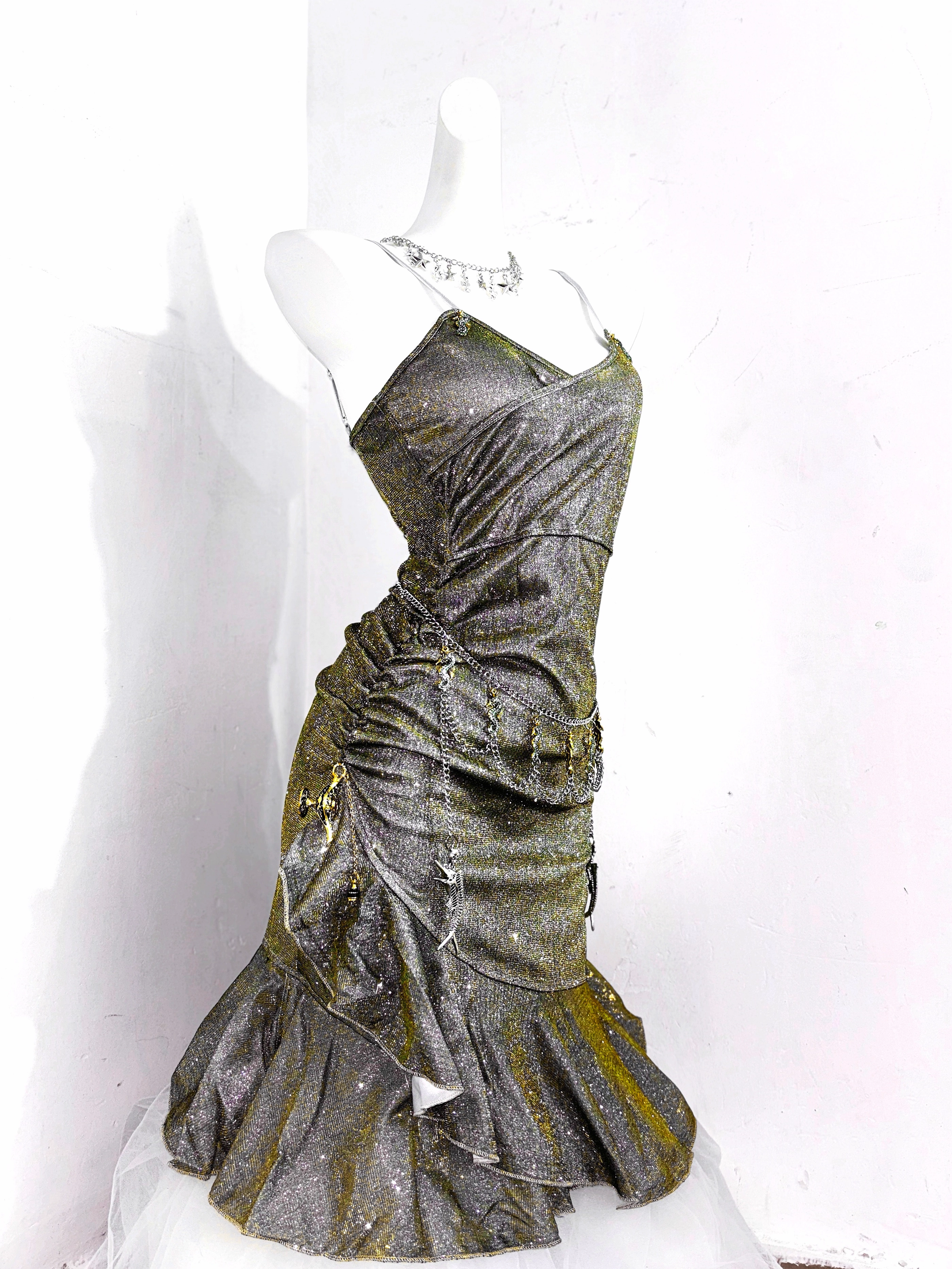 Unique spaghetti Straps Green Ruffles Mini Party Dress Homecoming Dress Cocktail Dress