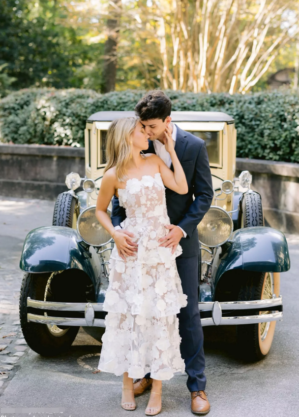 Beautiful White Strapless Tulle Lace Appliques Prom Dress,A Line Layered Party Evening Dress