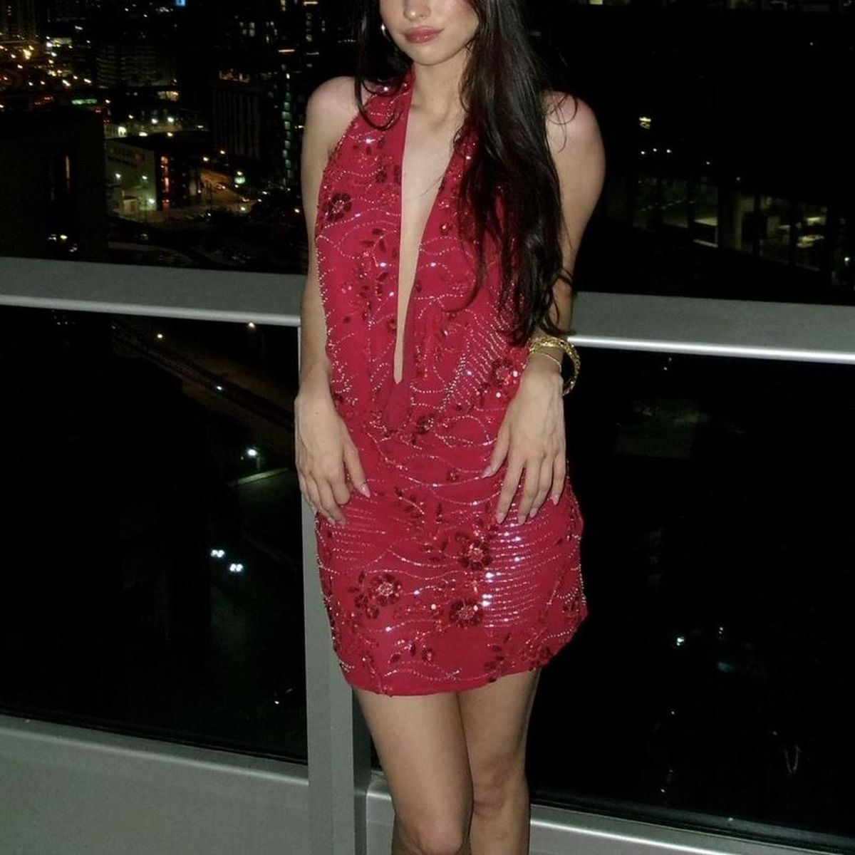 Vintage Halter Burgundy Satin Sequin Backless Cocktail Dress Formal Graduation Homecoming Dress
