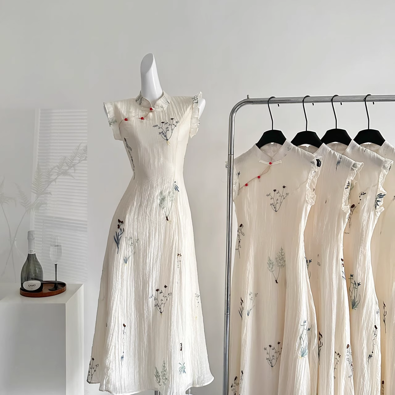 New Chinese Style Retro Embroidered Vacation Dress Party Dress