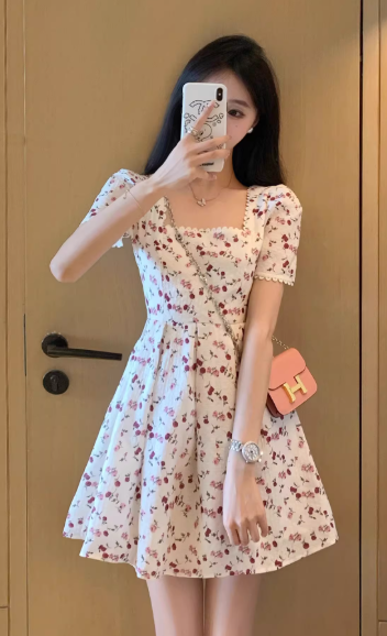 French-style 2026 New Pretty Women's Summer Short Dress