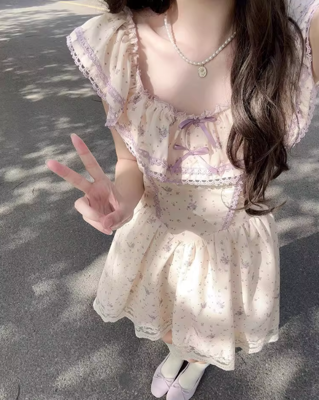 French-style 2026 New Pretty Women's Summer Short Dress