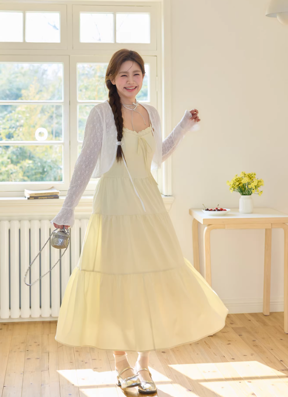 New Pretty French-style Elegant Summer Women's Long Dress