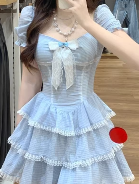 French-style 2026 New Pretty Women's Summer Short Dress
