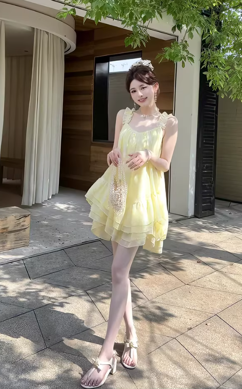 French-style 2026 New Pretty Women's Summer Short Dress
