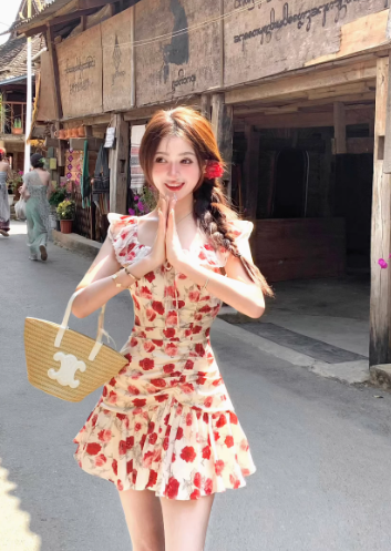 French-style 2026 New Pretty Women's Summer Short Dress