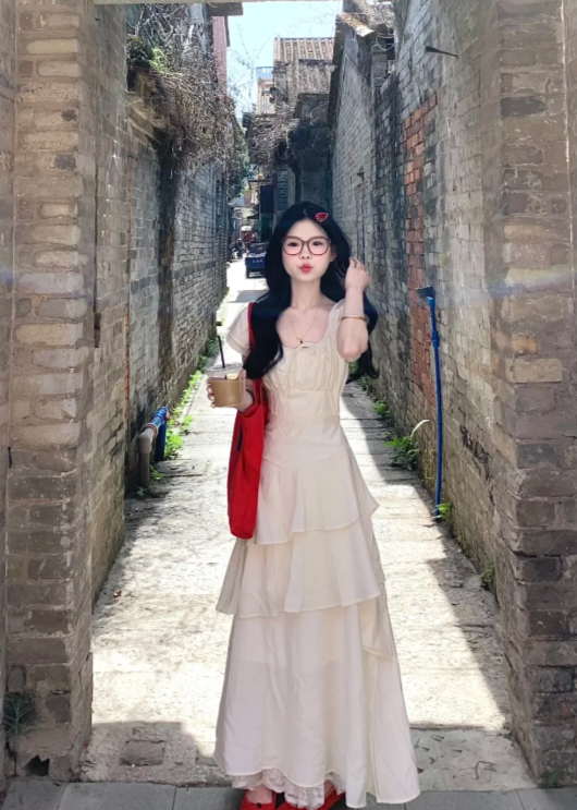 New Pretty French-style Elegant Summer Women's Long Dress