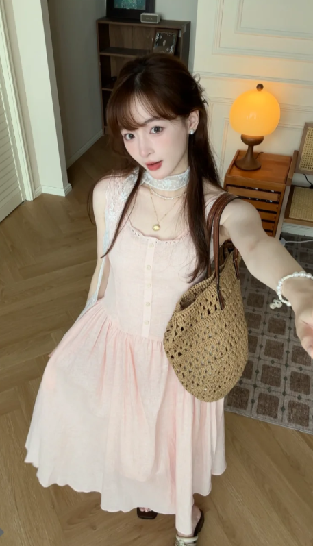 New Pretty French-style Elegant Summer Women's Long Dress