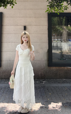 New Pretty French-style Summer Women's Long Dress