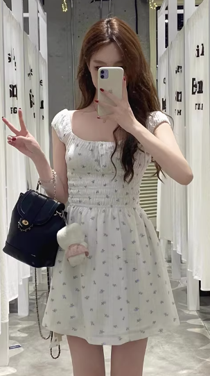 French-style 2026 New Pretty Women's Summer Short Dress