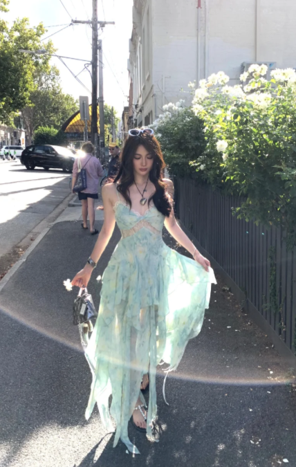 New Pretty French-style Elegant Summer Women's Long Dress