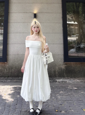 New Pretty French-style Summer Women's Long Dress
