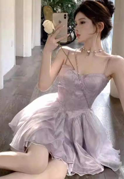 French-style 2026 New Pretty Women's Summer Short Dress