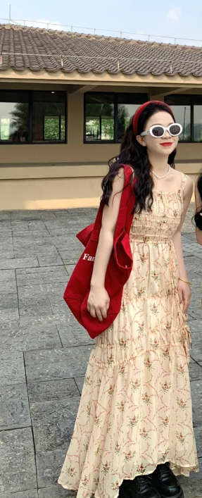 New Pretty French-style Elegant Summer Women's Long Dress