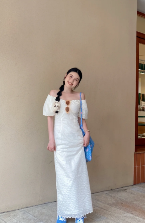New Pretty French-style Elegant Summer Women's Long Dress