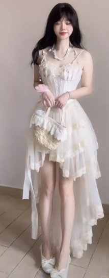 New Pretty French-style Summer Women's Long Dress