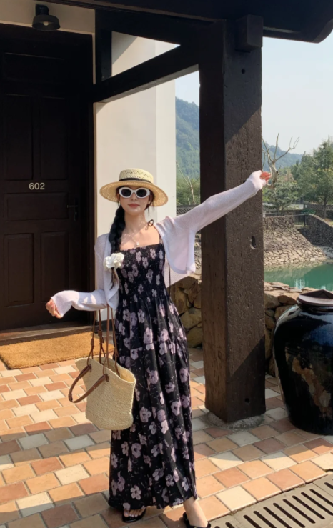 New Pretty French-style Elegant Summer Women's Long Dress