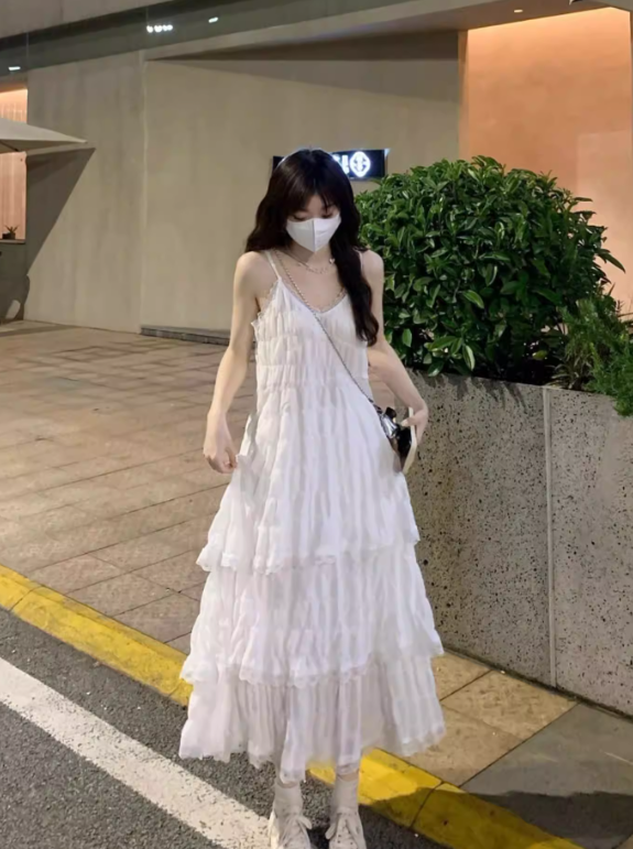 New Pretty French-style Elegant Summer Women's Long Dress