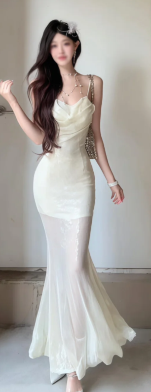 New Pretty French-style Elegant Summer Women's Long Dress