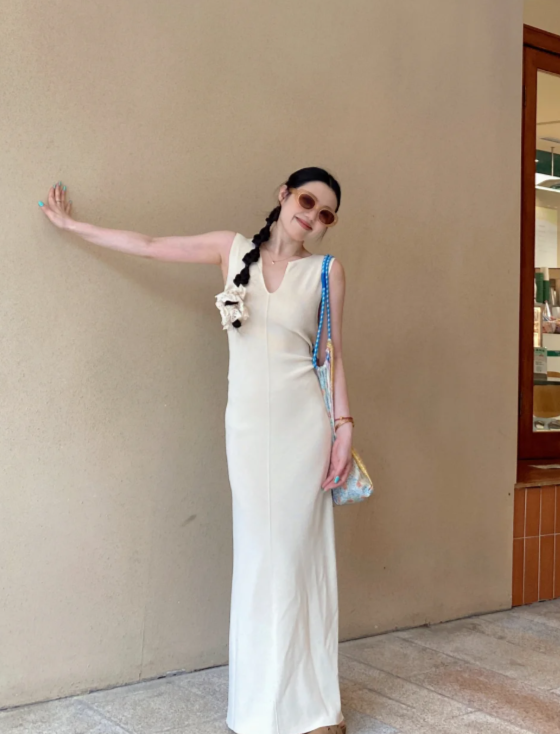 New Pretty French-style Elegant Summer Women's Long Dress