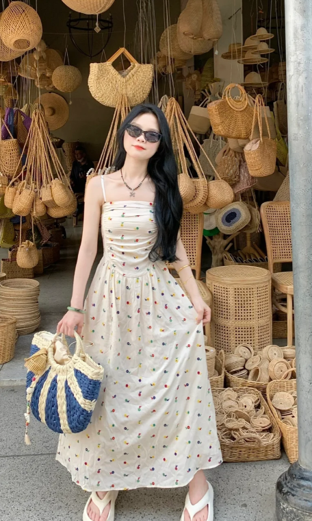New Pretty French-style Elegant Summer Women's Long Dress
