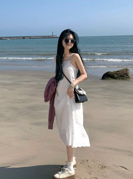 New Pretty French-style Elegant Summer Women's Long Dress