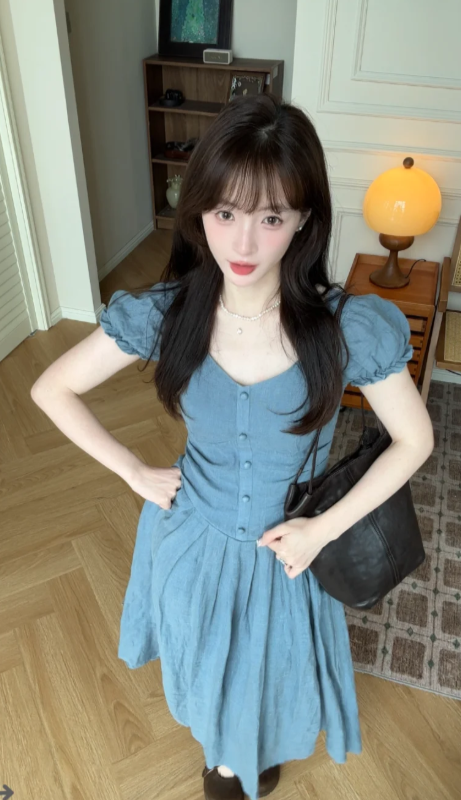 New Pretty French-style Elegant Summer Women's Long Dress