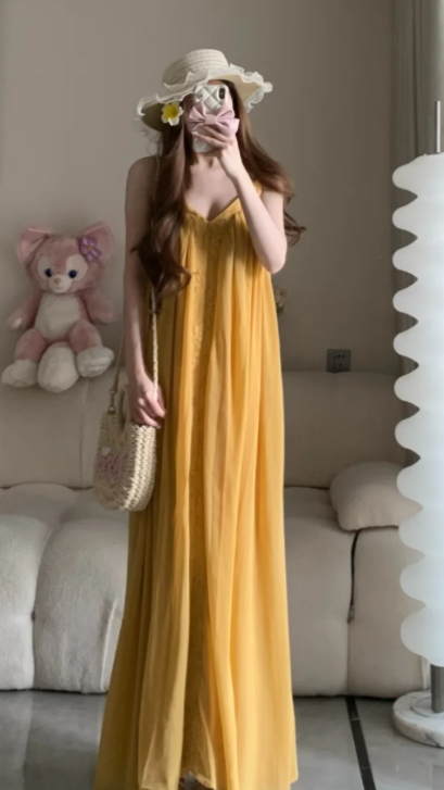 New Pretty French-style Elegant Summer Women's Long Dress