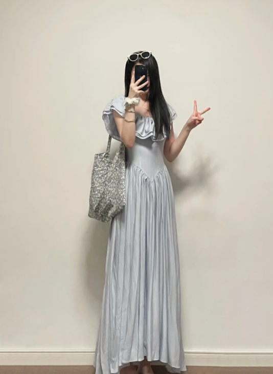 New Pretty French-style Elegant Summer Women's Long Dress