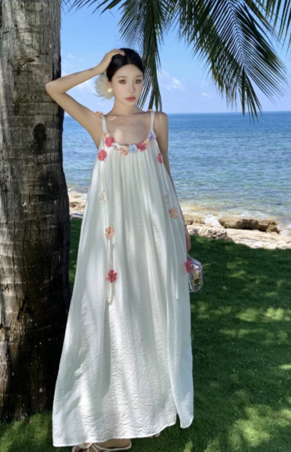 New Pretty French-style Elegant Summer Women's Long Dress