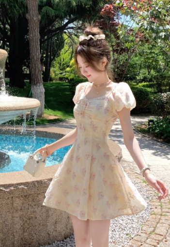 French-style 2026 New Pretty Women's Summer Short Dress