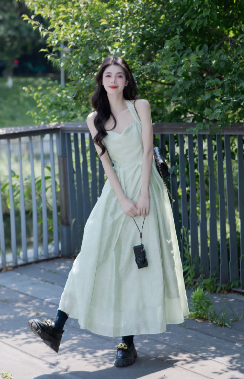 New Pretty French-style Elegant Summer Women's Long Dress