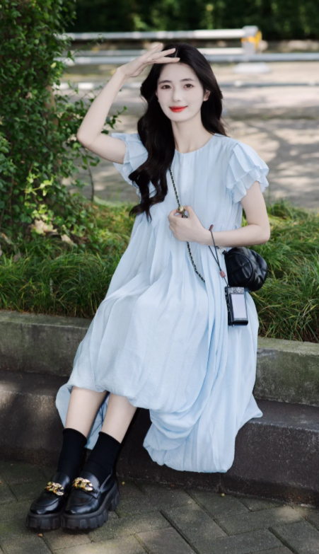 New Pretty French-style Elegant Summer Women's Long Dress
