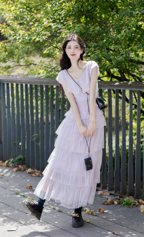 New Pretty French-style Elegant Summer Women's Long Dress