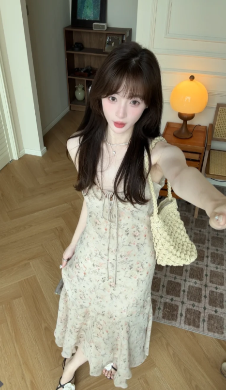 New Pretty French-style Elegant Summer Women's Long Dress